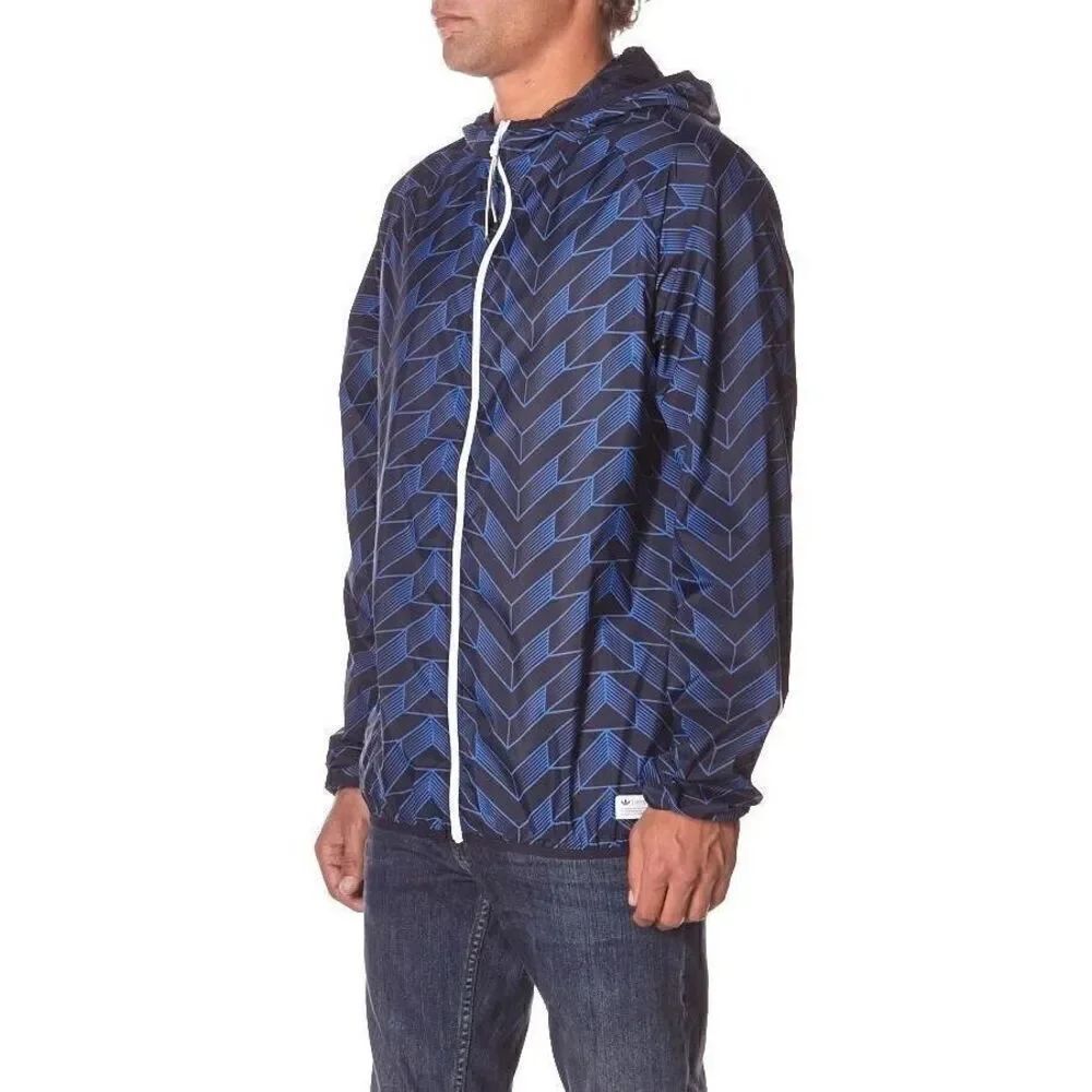 Adidas Originals windbreaker jacket blue men's size XL NEW WITH TAGS
